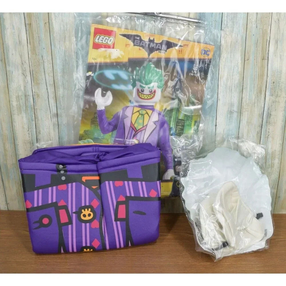 New LEGO Batman Movie The Joker Halloween Costume Kids Size L/G (10-12) Disguise - Picture 5 of 9
